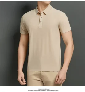Sage Manufacturer Custom 3D Logo Men’s Collared Polo Shirt