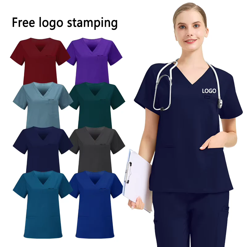 Sale Female Hospital Work Uniform Quick Dry Clinic Surgery Working Clothes Stretch Pet Shop Dust proof Suit Dentist Scrub Set