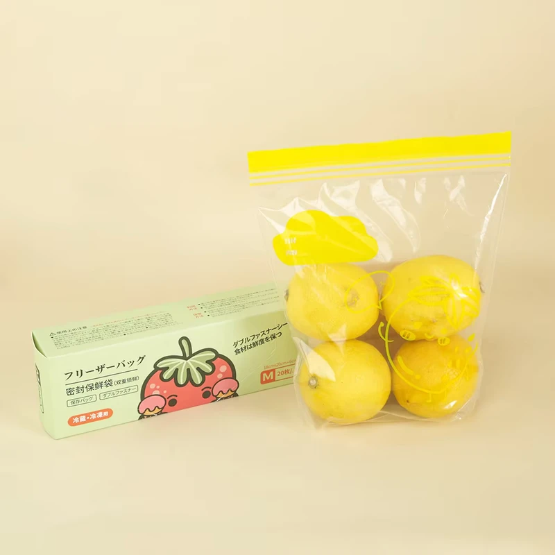 Sandwich Snack Zipper Poly Bag Food Storage Freezer Ziplock Bags Reclosable Plastic PE Gravure Printing Cake Bag BSCI Zipper Top