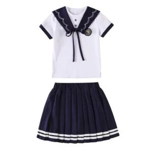 School Uniform Girls Dress Boy White&Blue School Uniform Suit Preppy Style for Primary Kindergarten Children