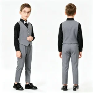 School Uniforms Primary British Formal Grey Vest Waistcoat Pants Black School Uniform Manufacturer