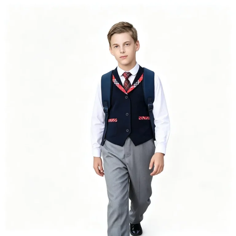 School-Uniforms-for-Boys-and-Girls-Navy-Blazer-and-Vest-Red-Plaid-Skirt-Grey-Pants-School-Uniform-Manufacturer