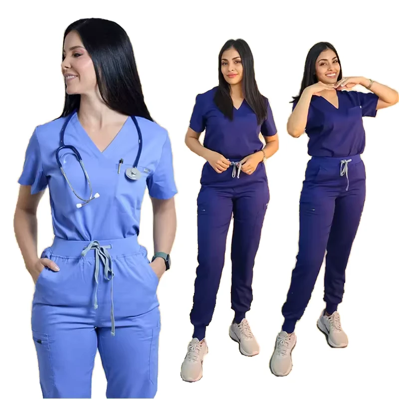 Scrubs Uniforms Sets For Women Men'S Medical Scrubs Set Hospital Uniform Nurse Nursing Scrubs Waterproof Medical Uniforms Set