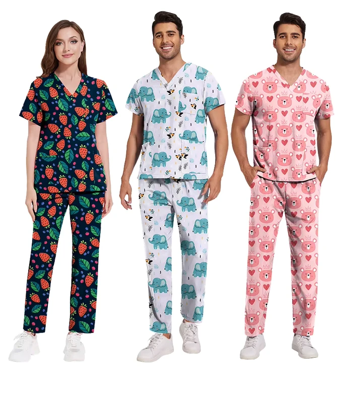 Scrubs Uniforms Sets for Men Medical Scrubs Set Hospital Uniform Nurse Nursing Scrubs Waterproof Men'S Medical Uniforms Set
