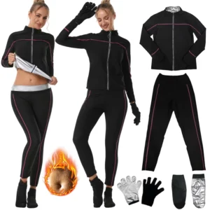 Seamless Polyester Body-Shaping Sauna Pants Adjustable High-Waist Abdominal Zipper