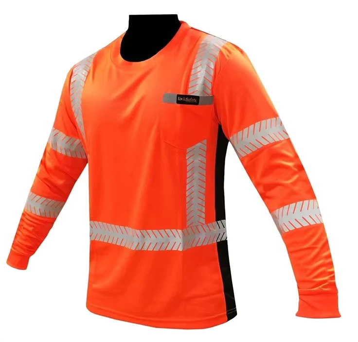 Security Clothing Full Sleeves Hi Vis Polyester Shirt in Multiple Sizes OEM Designed Reflective Shirt