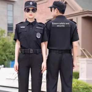 Security Guard Summer Training Uniform Short Sleeved Polyester Thin Order Maintenance Suit
