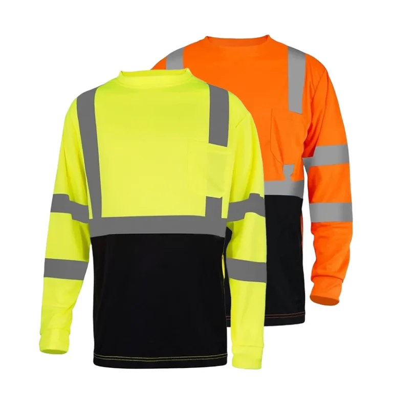 Security-Hi-Vis-Reflective-Safety-Shirt-Long-Sleeve-Breathable-Dri-Fit-for-Construction-Workers-Outside-Work-Road-Crews