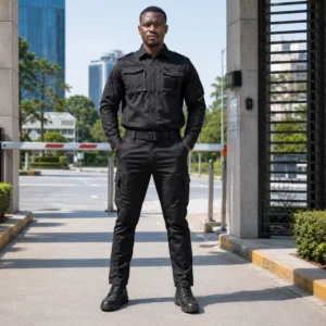 Security Uniform 2 Piece Set for Security Guard Breathable Quick Dry Outdoor Workwear Camouflage Formal Polyester Cotton OEM