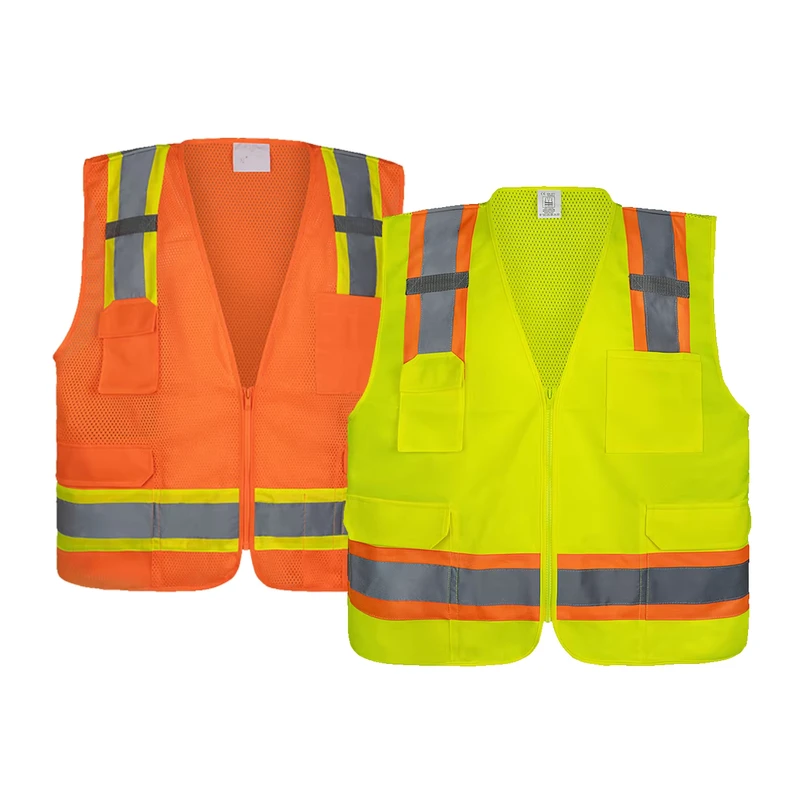 Security Vest Construction High Visibility Work Reflector Clothing Signaling Safety Reflective Vests