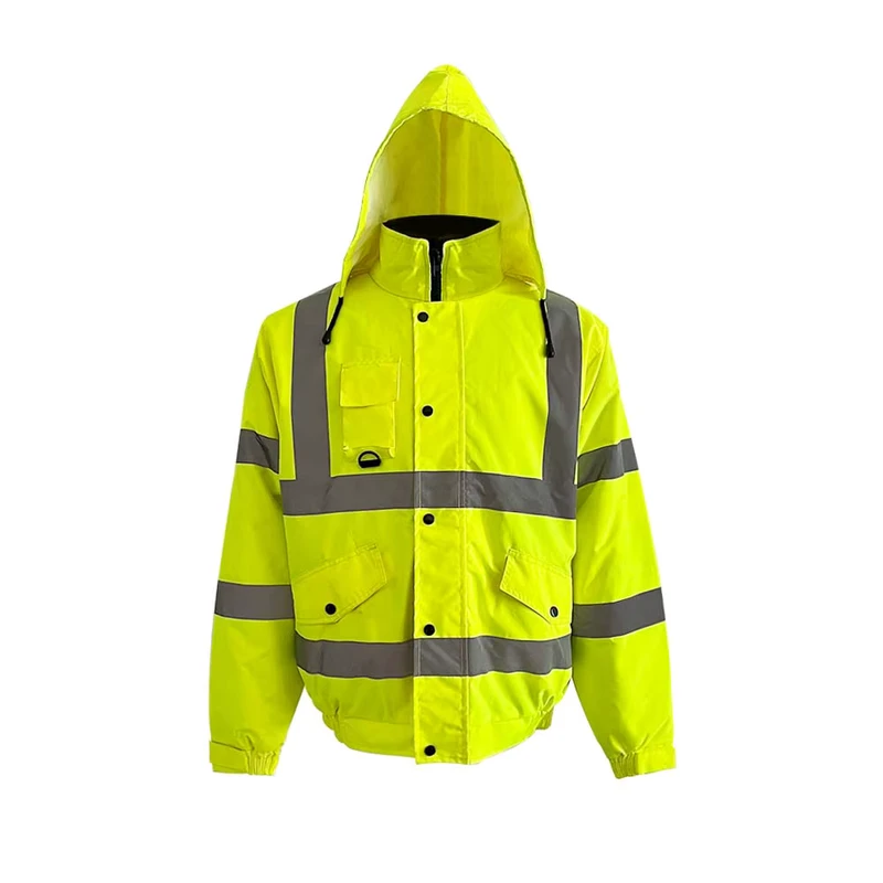 Security Winter Fluorescent EN471 Hi Vis Safety Jacket