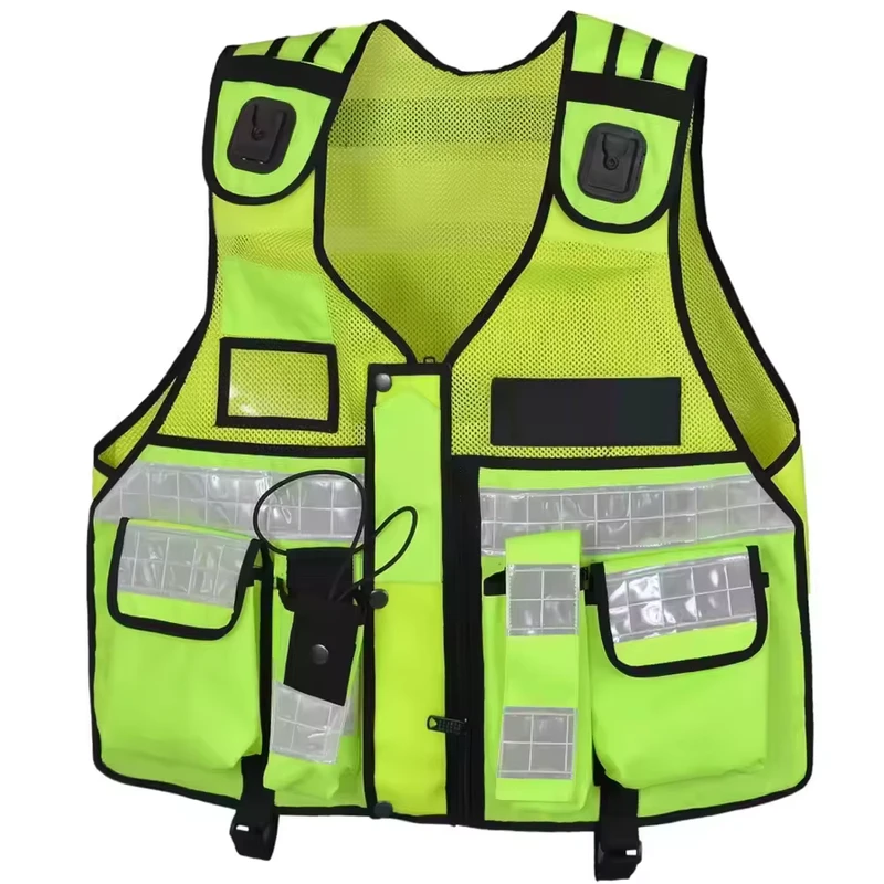 Security Workwear Crew Construction Hi Vis Reflective Safety Vest Multiple Sizes