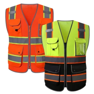 Security Workwear Crew Construction Hi Vis Reflective Safety Vest Multiple Sizes