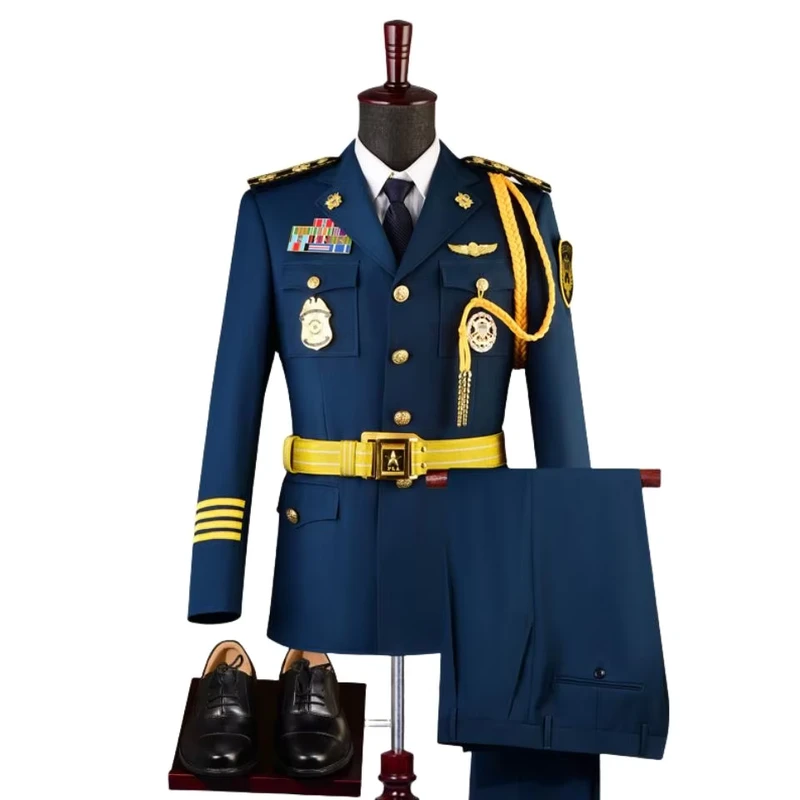 Security Workwear Men's Suit Uniform Concierge Fall Uniform Set Airline Uniforms for Men