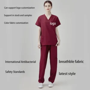 Sets Hospital Uniforms Nursing Uniform Sets Plus Size Jogger Fashion Top & Pants Suits for Women Men Nurse Customizable