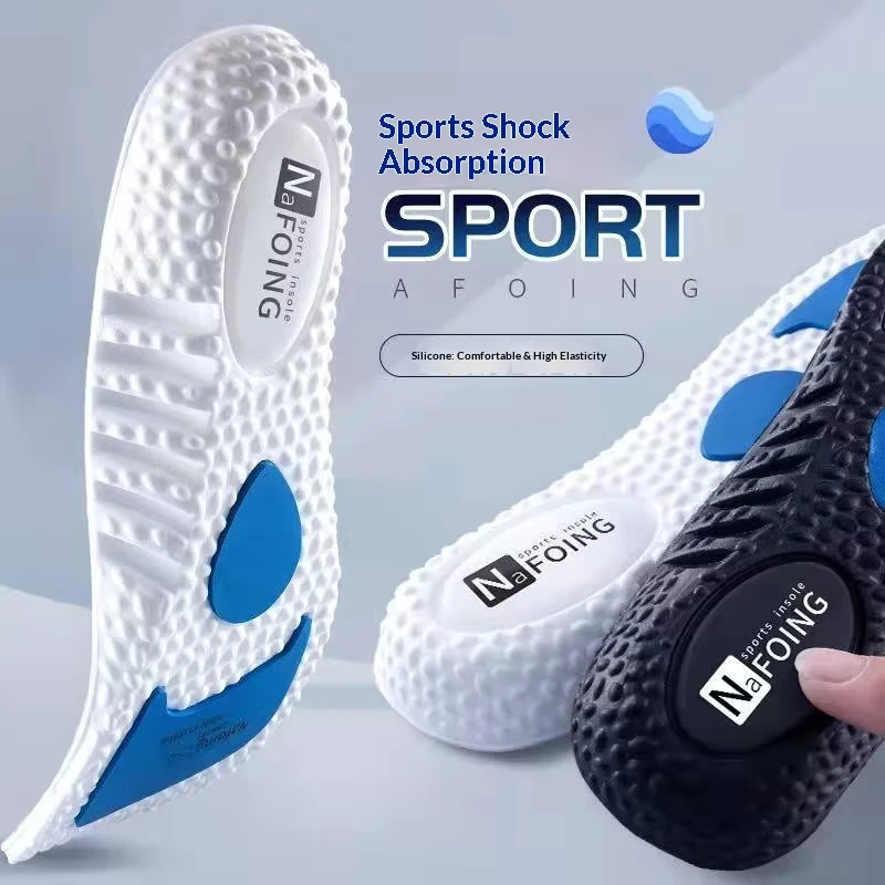Shock absorbing Breathable Sweat wicking Sports Full Insoles Unisex Summer Comfortable Long Standing Soft soled Basketball