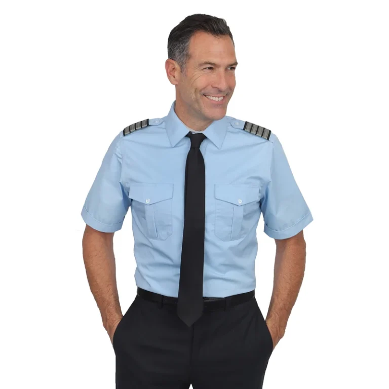 Short-Sleeve-Blue-Airline-Uniforms-Pilot-Shirts-Men-With-Logos-Classic-White-pilot-Uniform-Shirt
