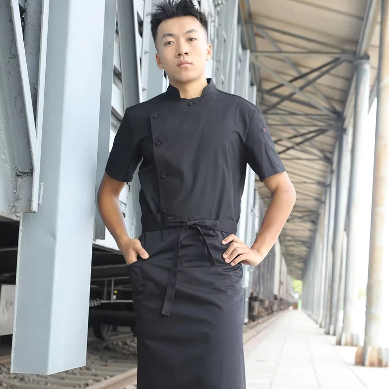Short Sleeve Chef Uniform Jacket and Coat for Hotel and Restaurant
