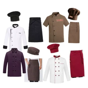 Short Sleeve Collar Restaurant Chef Jacket Top Coffee Shop Bakery Waiter Barber Work Uniforms Overalls Hotel Uniform