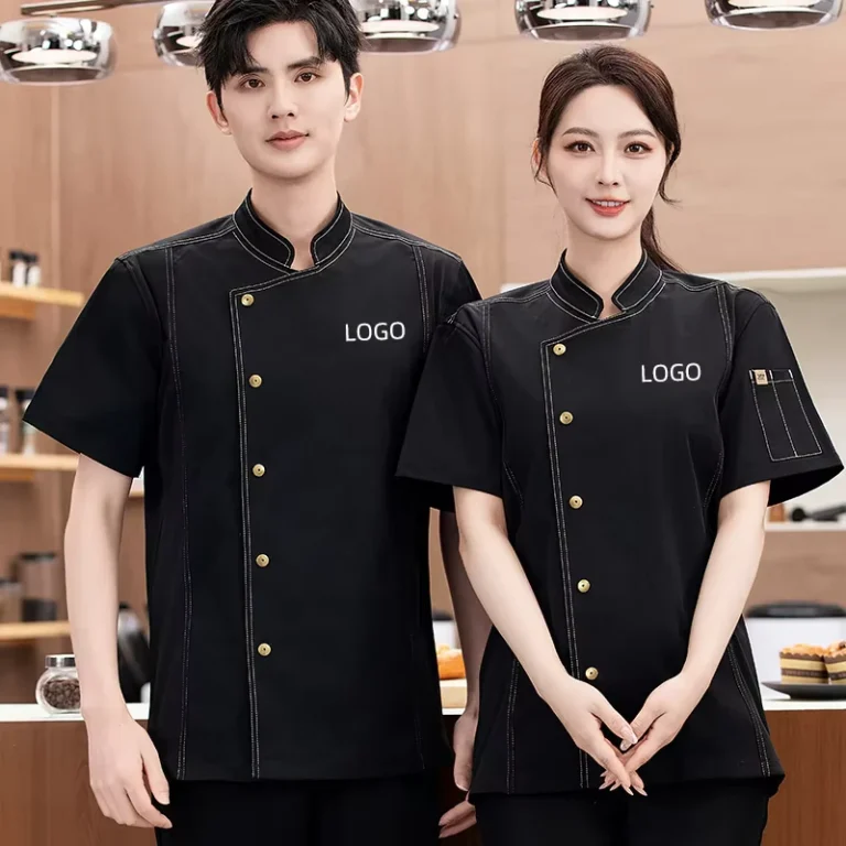 Short-Sleeve-Cooking-Shirt-Summer-Chef-Work-Uniforms-for-Men-and-Women-Kitchen-Chef-Jackets