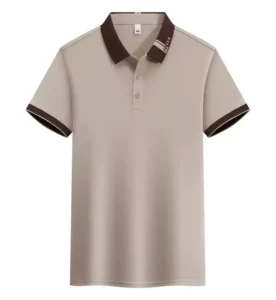 Short Sleeve Cotton Polo Shirt for Wait Staff Summer Workwear with Lapel Unisex Kitchen Uniform for Restaurants & Bars