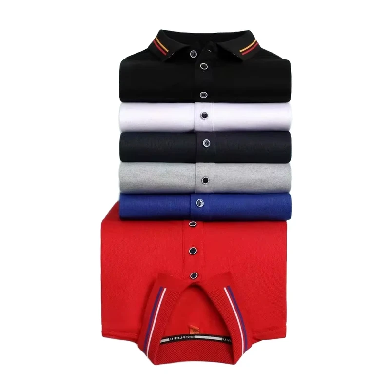 Short Sleeve Polo Shirts Tishert Sample Summer Youth Solid Shirts Polo with logo for Hotel