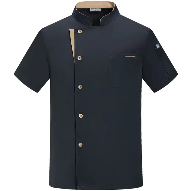 Short-Sleeve-Printed-Chef-Jacket-and-Restaurant-Manager-Uniform