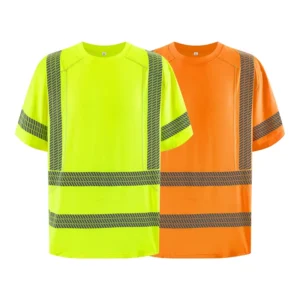 Short Sleeve Quick Dry Mesh Engineer Workwear High Visibility Reflective Safety Tshirts
