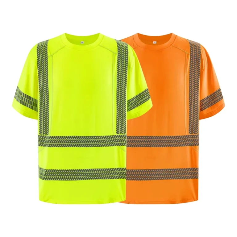 Short-Sleeve-Quick-Dry-Mesh-Engineer-Workwear-High-Visibility-Reflective-Safety-Tshirts