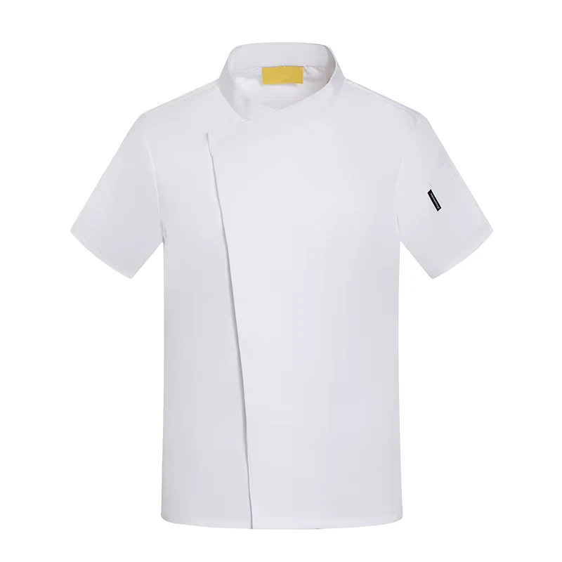 Short-Sleeve Restaurant Bar Kitchen Chef Jacket for Women and Men
