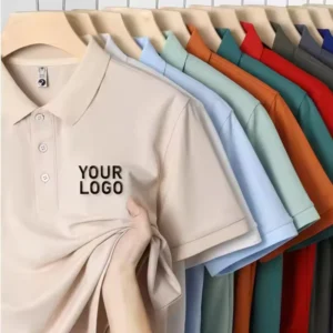 Short-Sleeve Slim-Fit Summer Polyester Polo Uniform T-Shirt for Restaurant Waiters