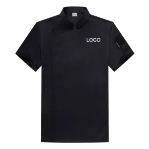 Short Sleeve Waiter Jacket Cook Shirt for Barbecue Bakery Restaurant Bar Kitchen Chef Uniform