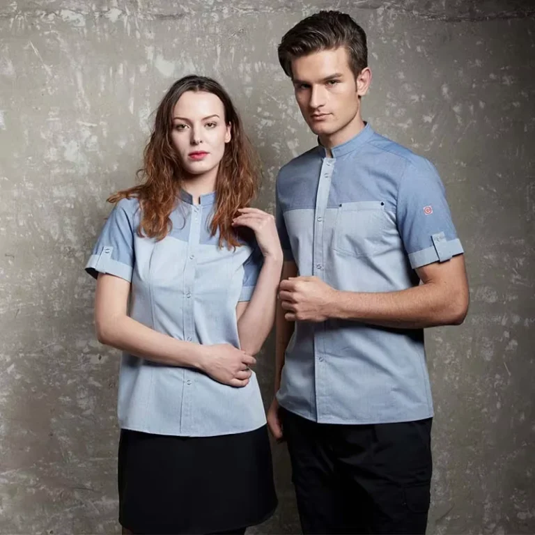 Short-Sleeve-Waiter-Shirt-and-Staff-Uniform-for-Hotel-and-Restaurant