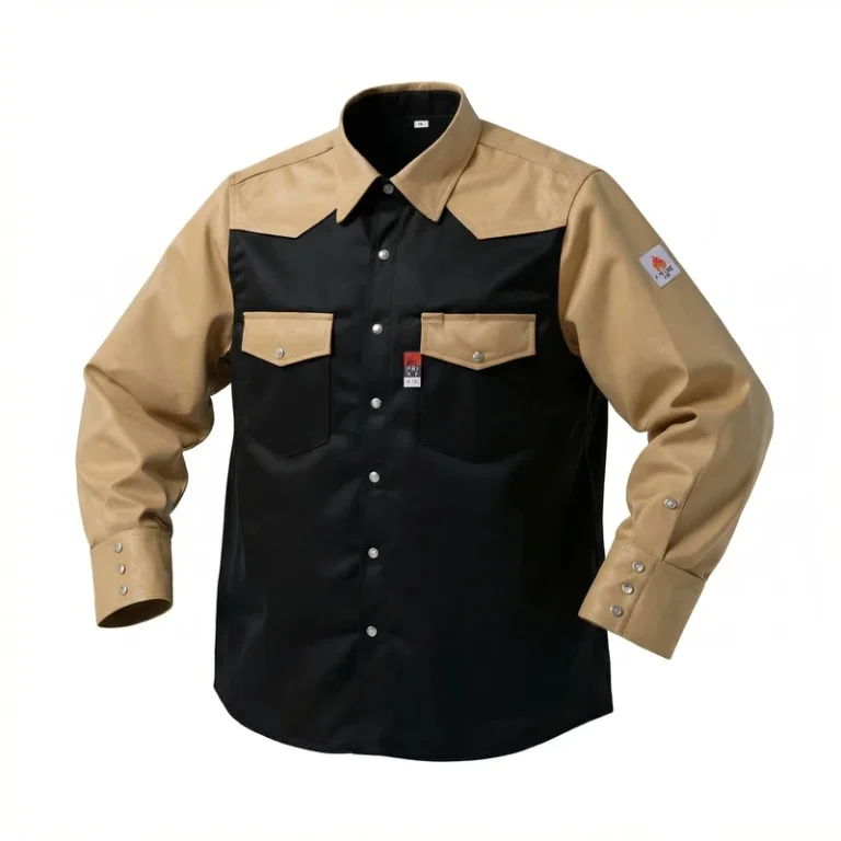 Shrink-Resistant-Osha-Approved-Cotton-Work-Button-Up-EN-ISO-11612-FR-Long-Sleeve-Mechanic-Custom-Fr-Shirts