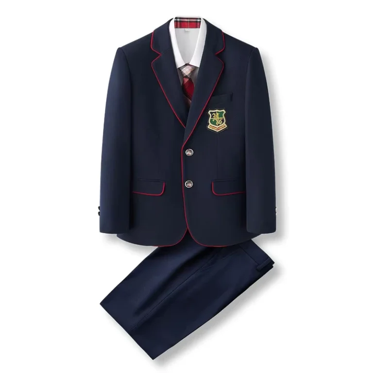 Single-Breasted-Plaid-Blazer-for-School-Childrens-School-Uniforms