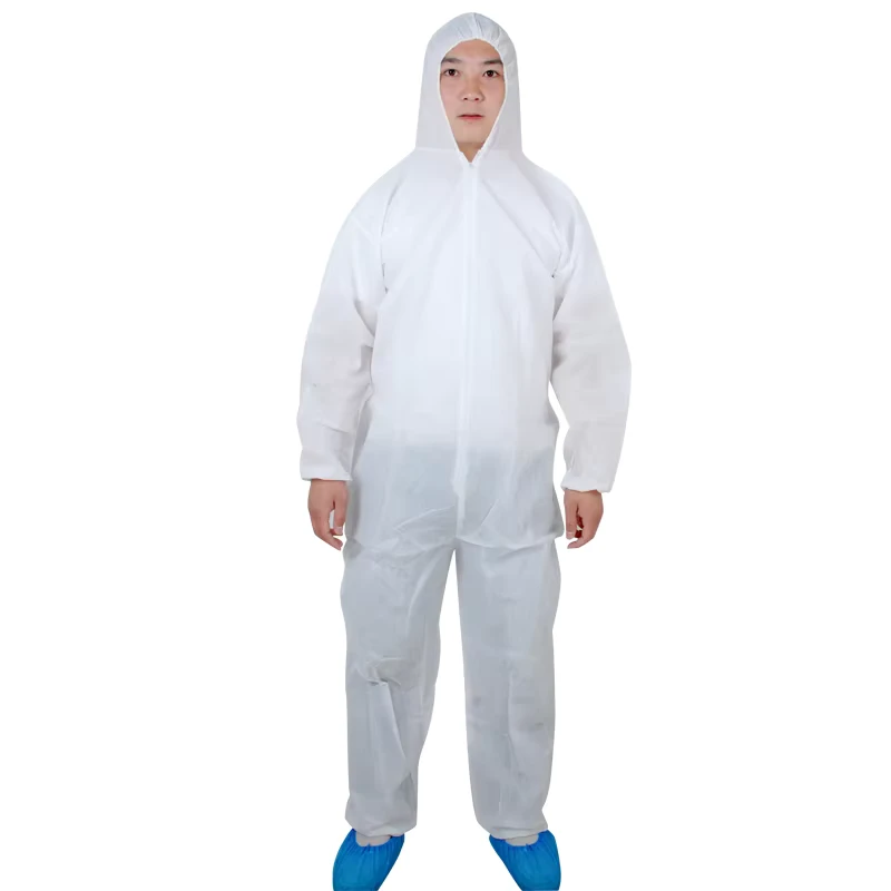 Single-use Nonwoven Hazmat Suit Nonwoven Microporous Disposable Coveralls Chemical Protection