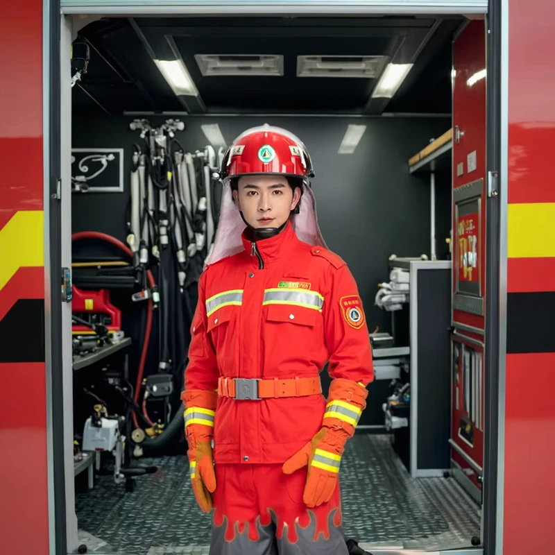 Six-Piece Forest Fire Retardant Protective Clothing Set Emergency Rescue Fire Gear