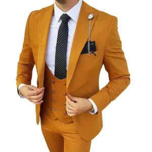 Slim Fit Men’s Dress Suit Groom Wedding Business Tuxedo Set Formal Suit Gentleman 3 Piece Men’s Suits
