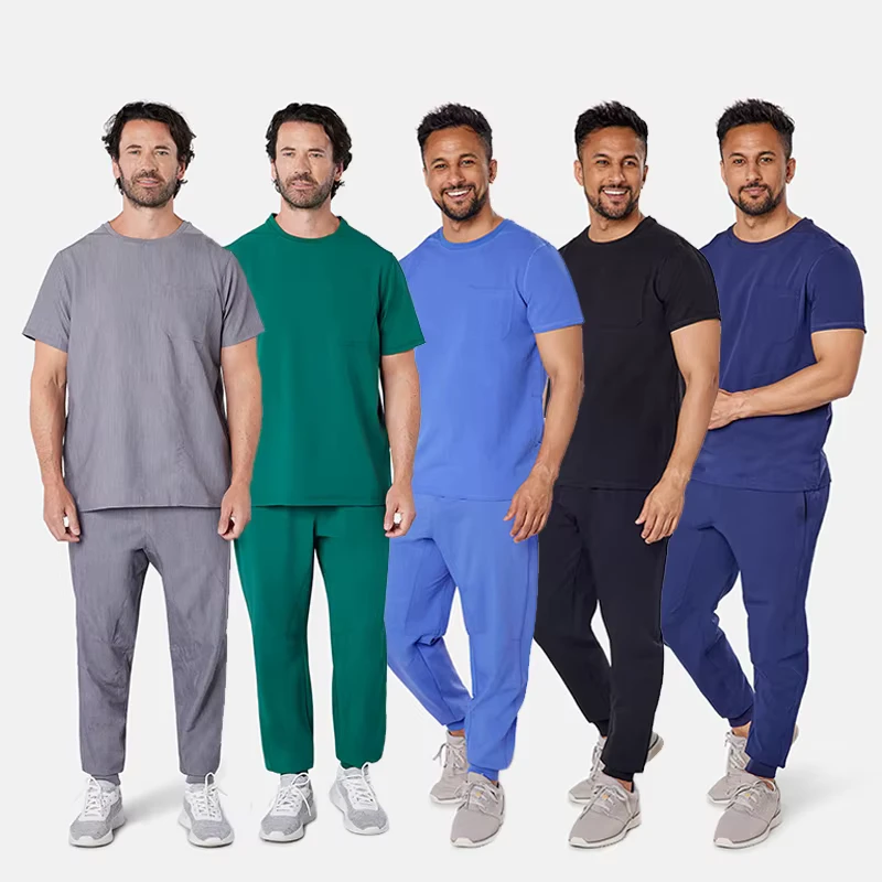 Soft Antibacterial Water-Resistant Dental Clinic Jogger-Style Scrub Uniform Set