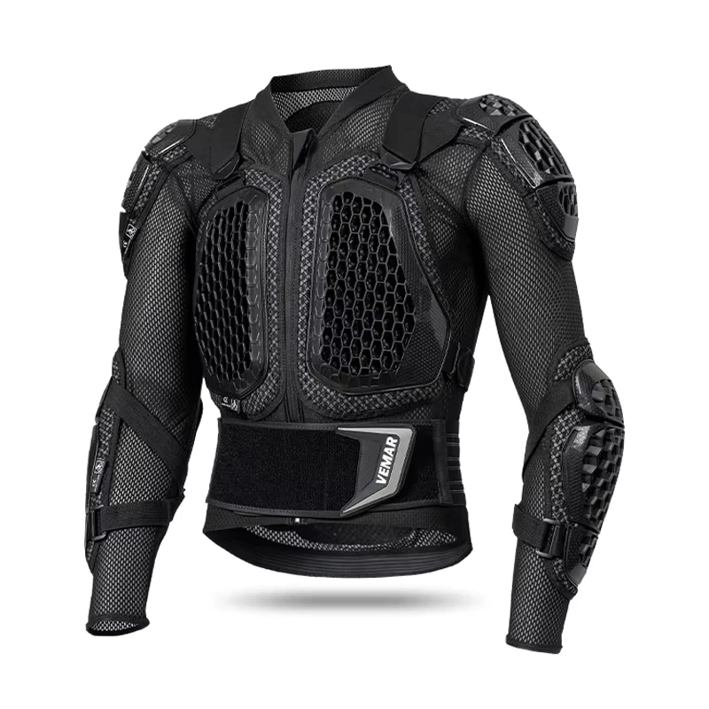 Soft Honeycomb Shell Safety Protection Motorcycle Body Armor Jacket and Pants Set with Spine Protection Gear