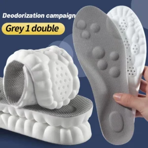 Soft PU Massage Sport Breathable Insoles for Shoes Sole Cushion Running Shock Absorbant Deodorization Soft Pad
