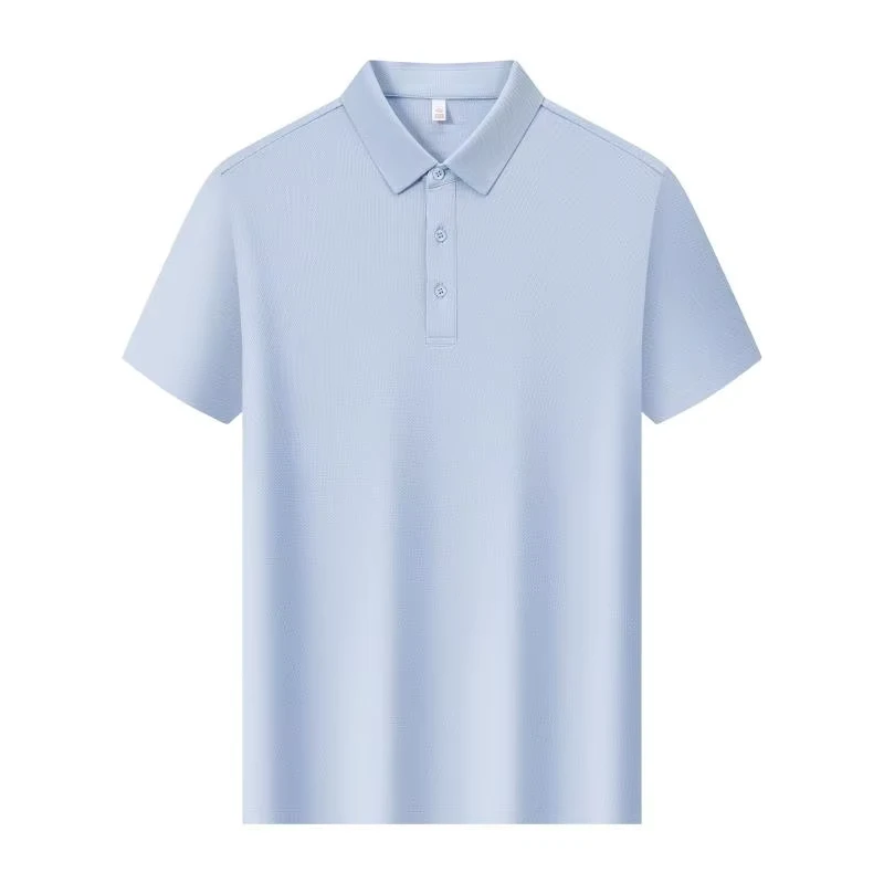 Solona for Shirt Custom Workwear Short Sleeve Turn Down Collar Ice Silk Breathable Printed Logo Summer T Shirt Solid Unisex