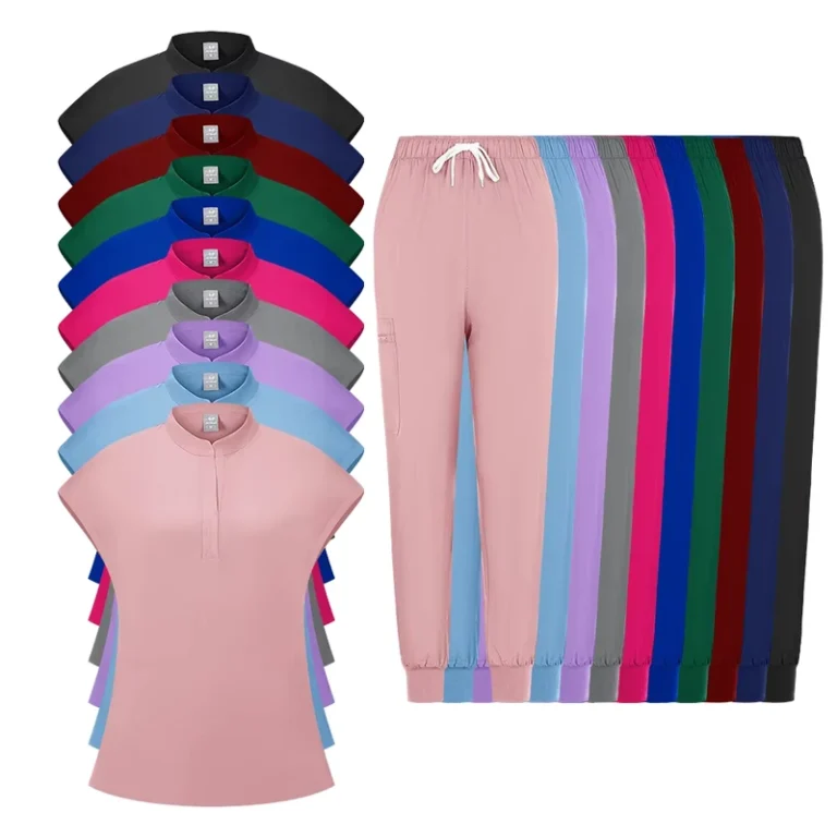 Spandex-Waterproof-Womens-Medical-Scrub-Set