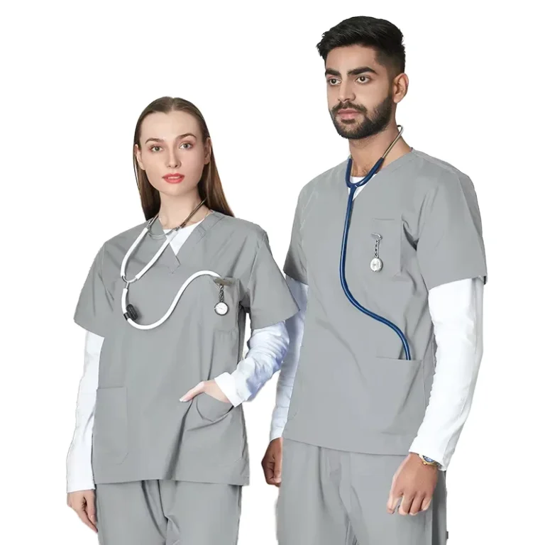 Spandex-Waterproof-Womens-Medical-Scrub-Uniform-Set-for-Hospital-Nursing