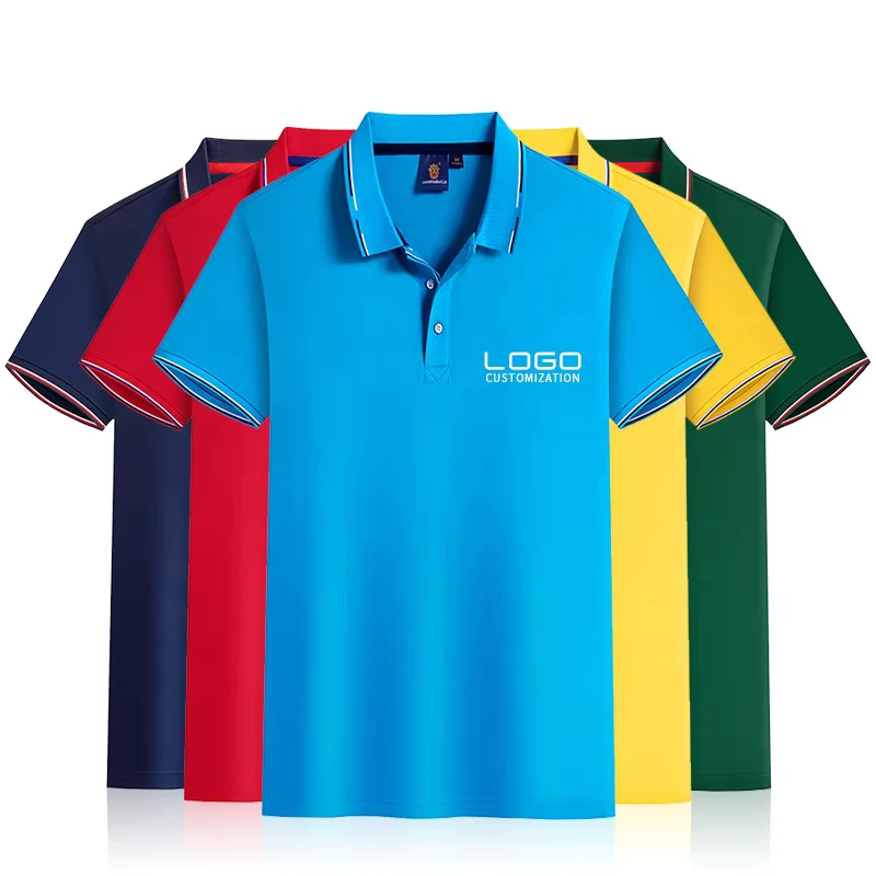Sports Golf Clothing Fashion Leisure Pattern Custom Unisex Polo Shirt Custom Logo Men