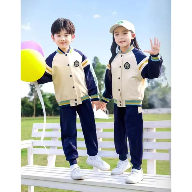 Spring-Autumn-Childrens-Unisex-School-Uniform-Sportswear-Jacket-Coat-Polyester-Cotton-Material