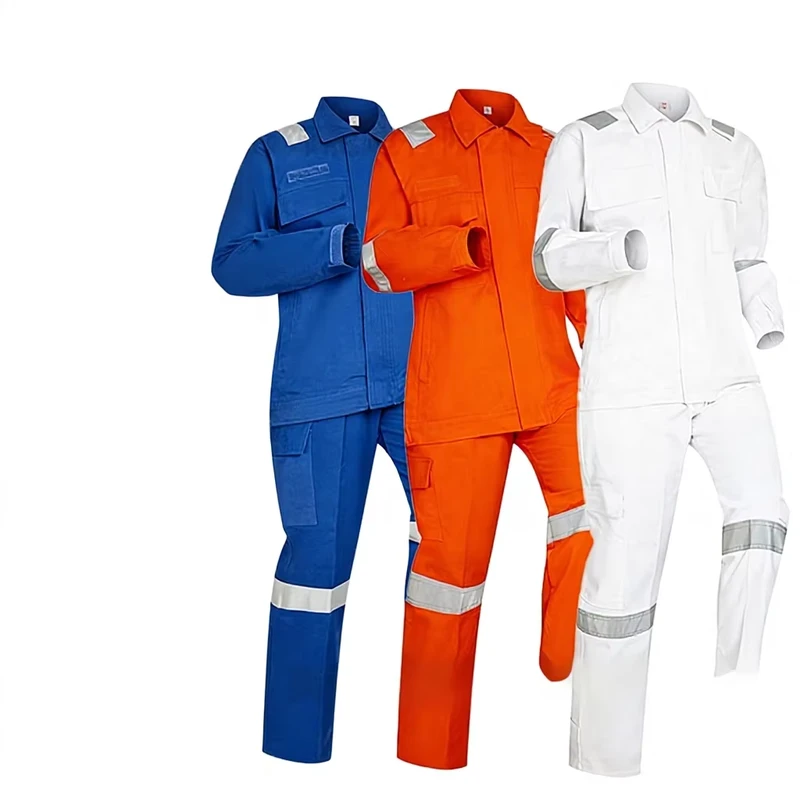 Spring Autumn Cotton Multi-Pocket Two-Piece Work Suit for Factory and Coal Mine Workers