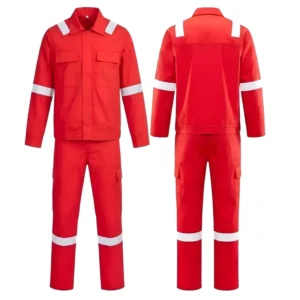 Spring Autumn Pure Cotton Two Piece Work Coverall Reflective Strips Welder Grade Abrasion Resistant Customizable Unisex