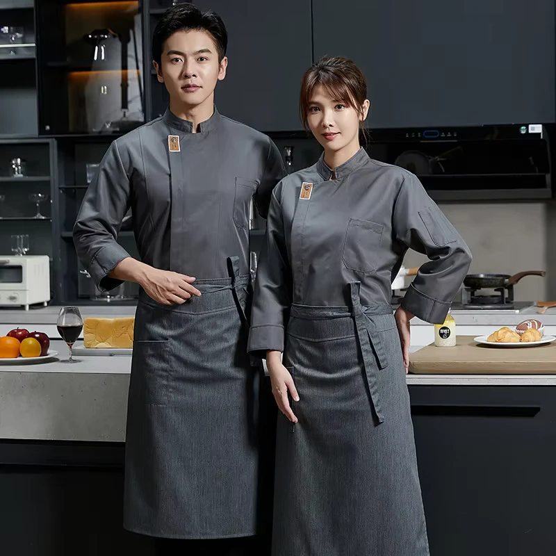 Stain And Fade Resistant Men's Polyester Chef Coat Comfortable For Long Shifts