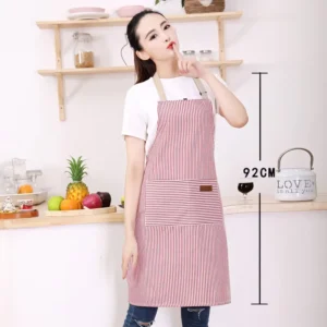 Stain-Resistant Striped Poly-Cotton Hostess Apron